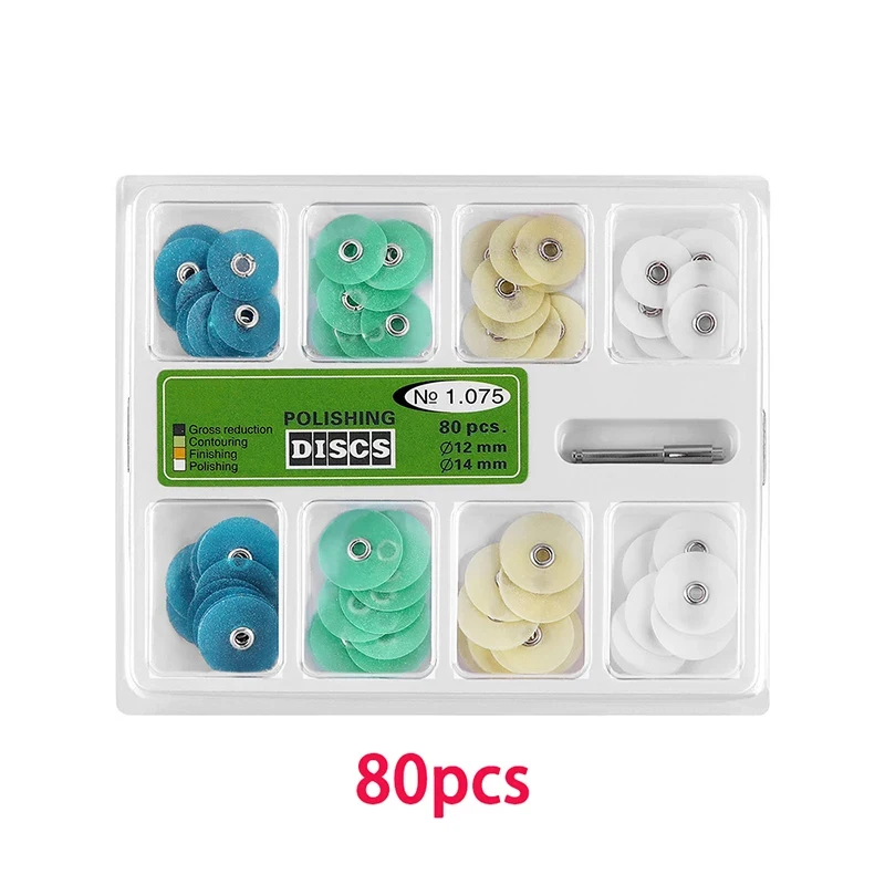 Dental Polishing DiscsSet Gross Reduction Contouring Teeth Whitening Polimento Discs & Mandrel Stripes