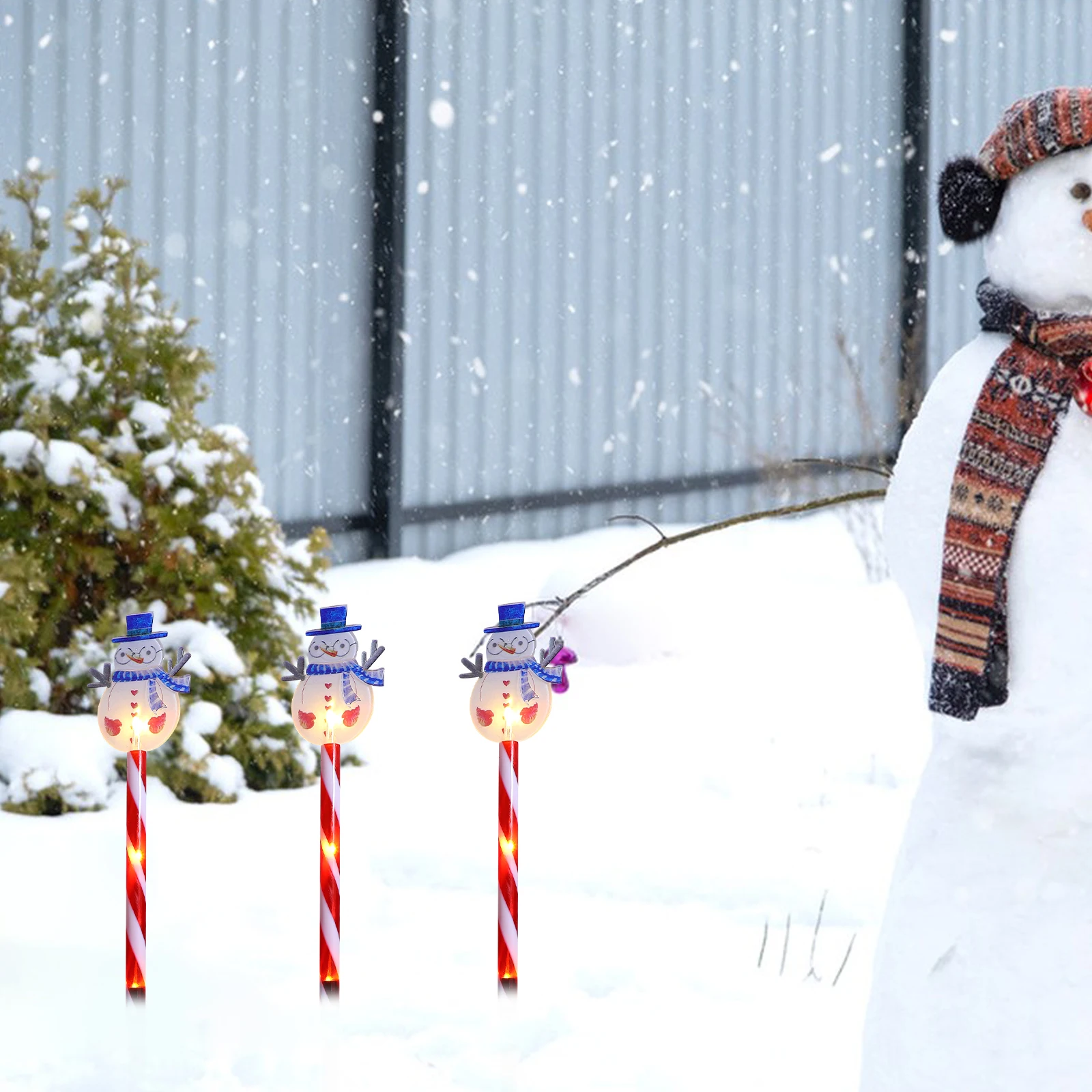 

Lawn Christmas Decoration Light Ground Stakes Red ABS，PC Lights Outdoor Decorations