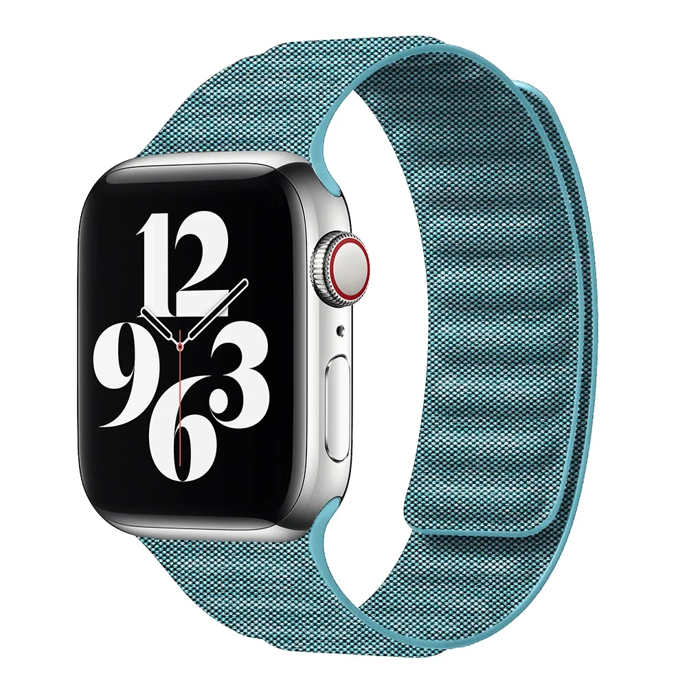 New Denim Magnetic Nylon Strap For Apple Watch Ultra 2 49mm 45mm 41mm 44mm 40mm 46mm 42mm Band iWatch 10 9 8 7 6 5 4 SE2 Correa