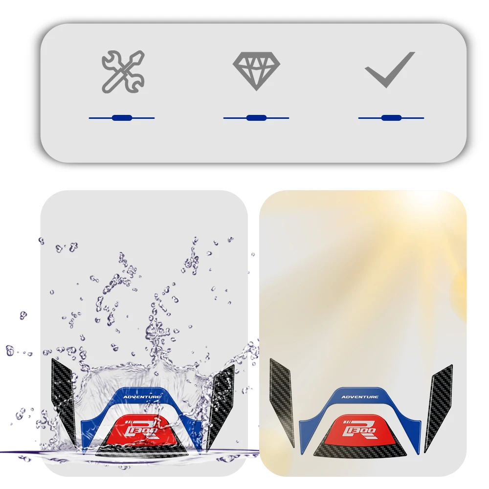 3D 오토바이 스티커는 R1300 GS ADV 1300 GS 어드벤처 트로피 R1300GS ADV 2025 용 전면 전면을 보호합니다.
