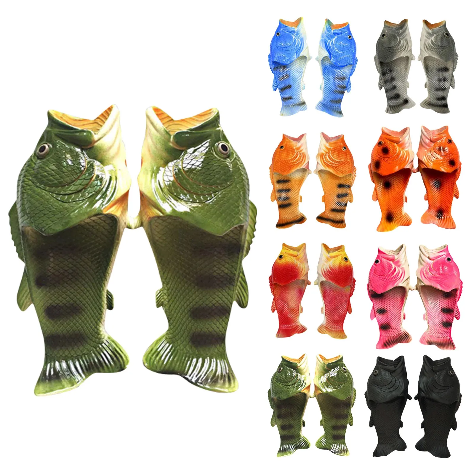 2025 New Parent-child Couples Creativity And Funny Anti-slip Slippers Outdoor Indoor For Fish Slippers Beach Shoes Size 32-46