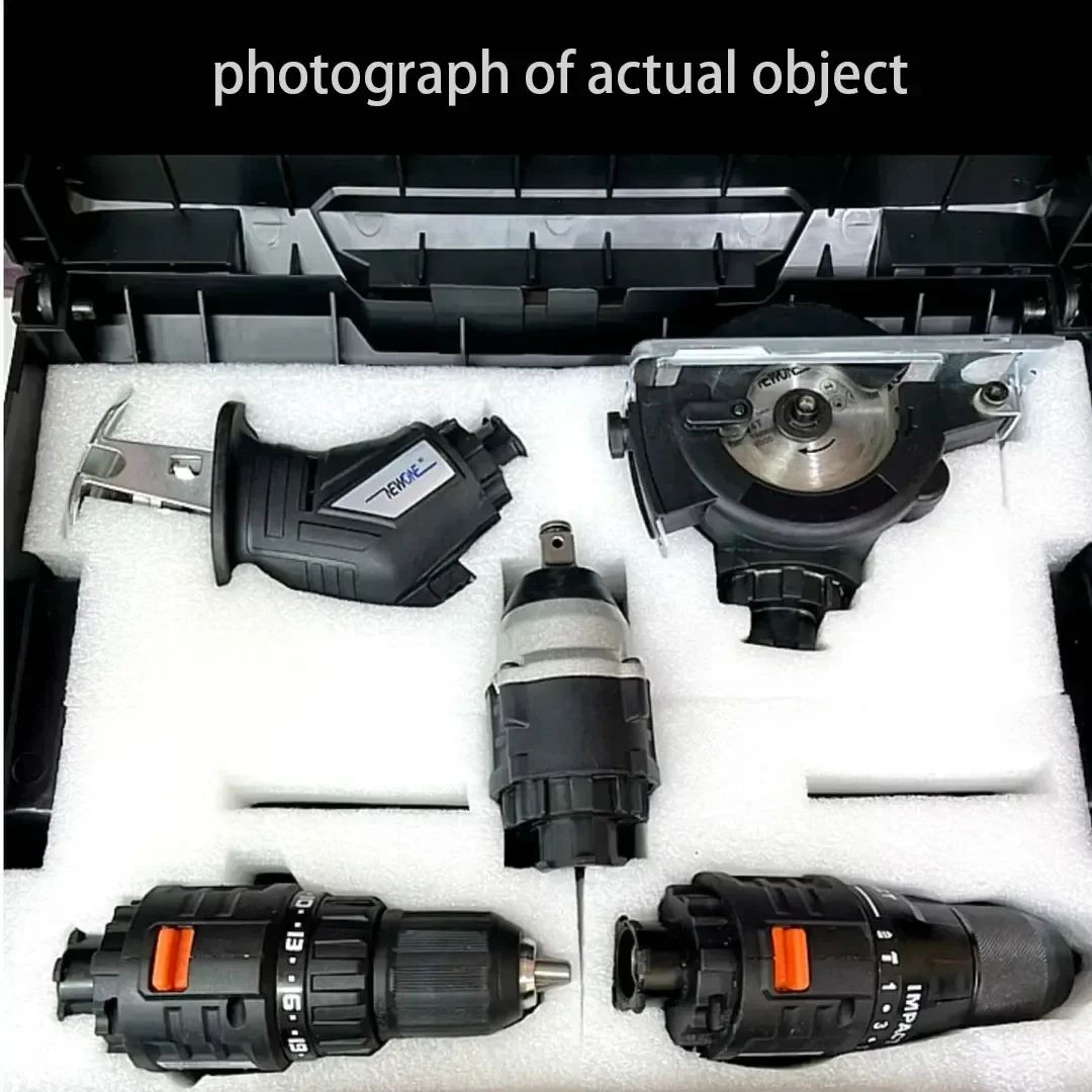 مثقاب كهربائي متعدد الأغراض 12 في 1 (مع مثقاب تأثير) منشار منحني ترددي أداة أرجوحة سلسلة مفك براغي