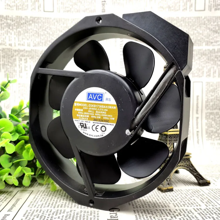 D3KB1738BAH3WAW 17238 220V 0.27 0.25A17CM METAL HIGH TEMPERATURE RESISTANCE FAN