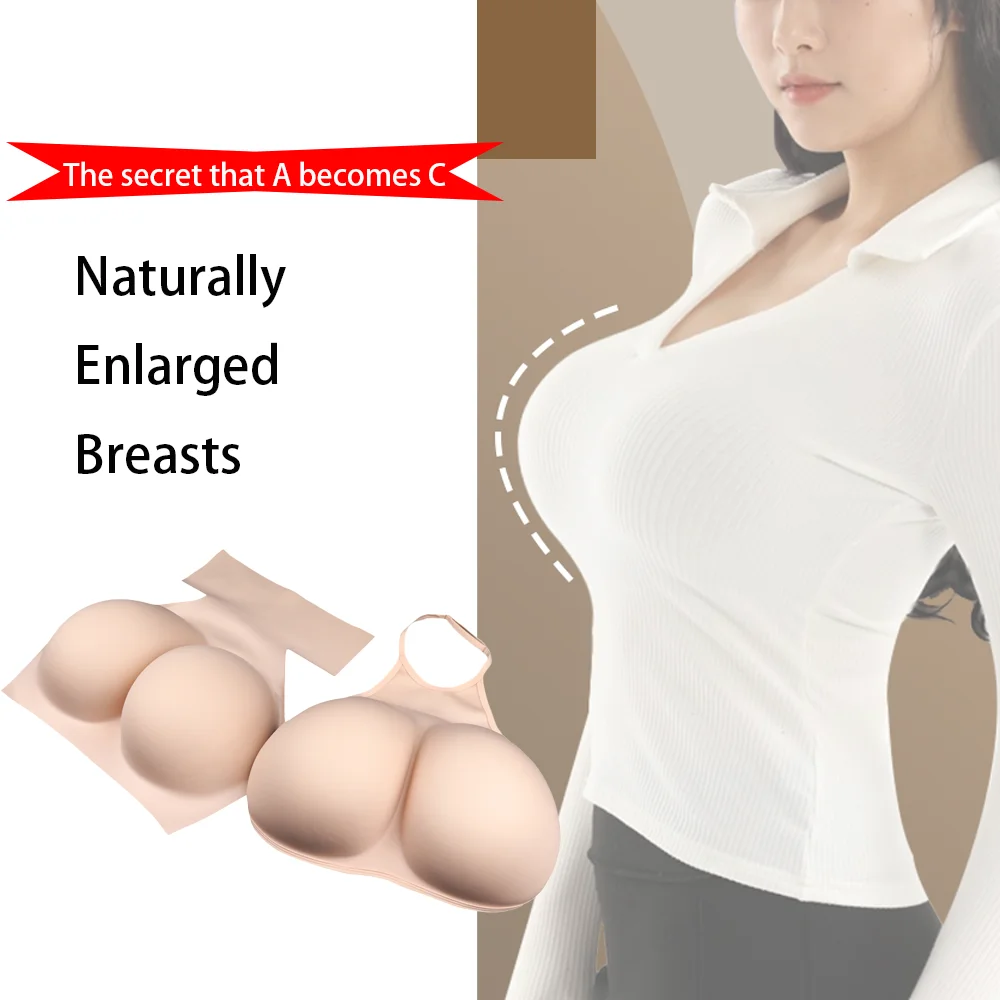 Tgirl Lingerie Crossdresser Sponge Bra Pad Fake Breast Enhancer False Chest for Cosplay Drag Show Drag Queen Fake Boobs