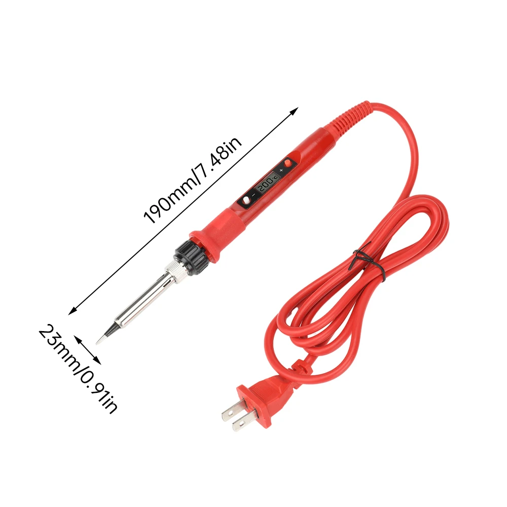 Kit de soldador eléctrico de 80W, herramientas de reparación de soldadura de temperatura ajustable con puntas de hierro de estaño para soldar