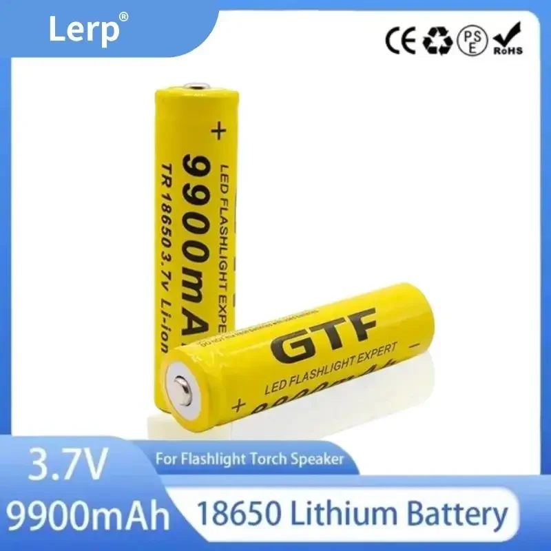 Nuovo 18650 GTF 9900mAh ricaricabile agli ioni di litio 3.7V punta appuntita adatta per giocattoli con telecomando torcia