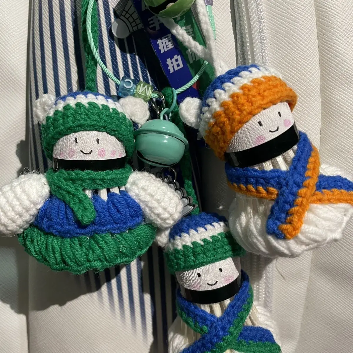 【 Finished Products 】 Handwoven Badminton Pendant,Creative Bag Decoration Keychain, Badminton Enthusiast Gift for Boyfriend