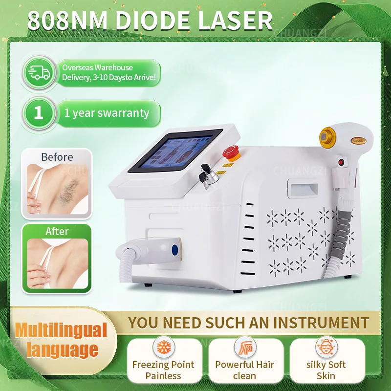 

2000W 808 Diode Laser Hair Removal Machine 2024 New Ice Platinum 755nm 808nm 1064nm Laser Ice Titanium Hair Removal Machine