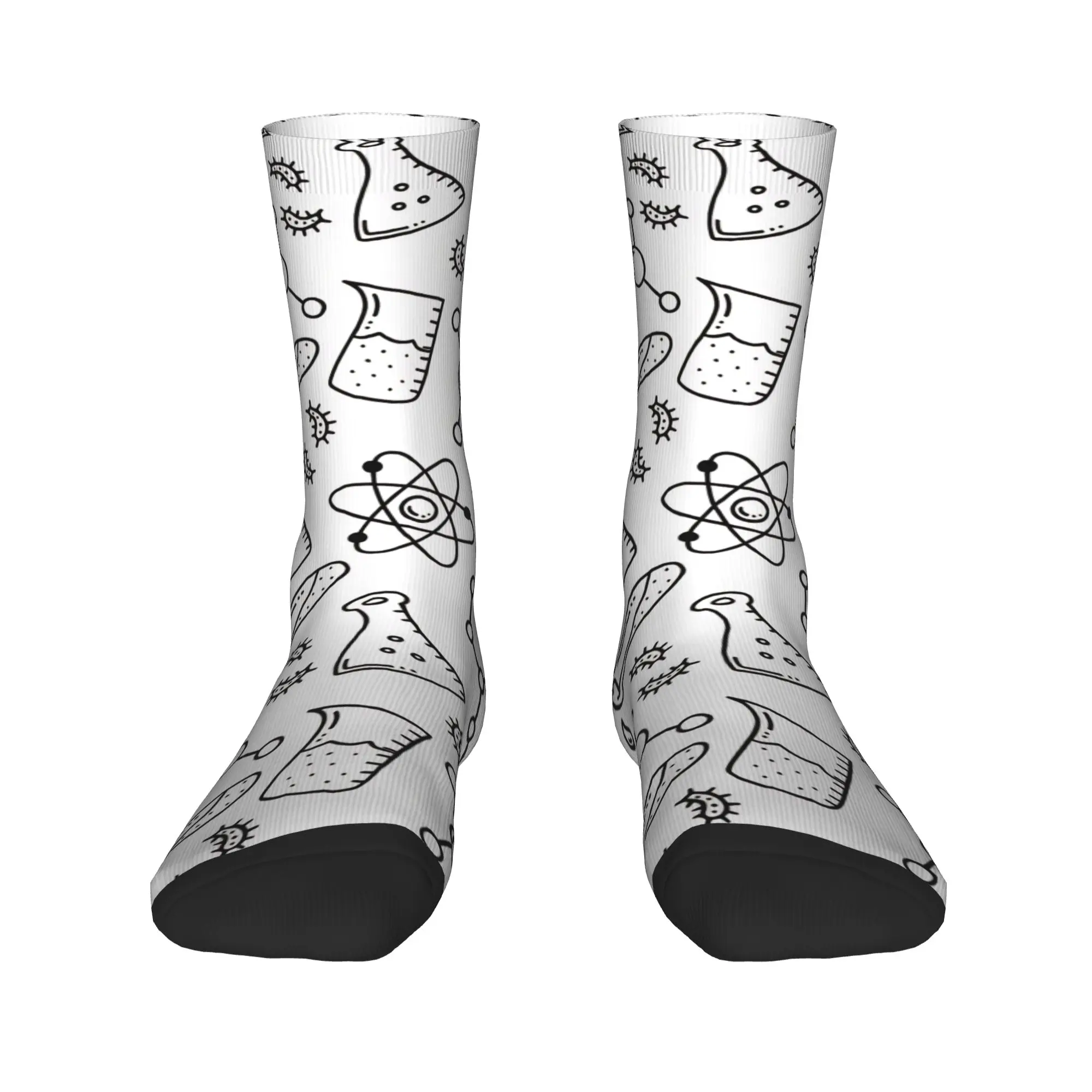 Science Stuff Chemistry Laboratory  Socks  Gothic Stockings Adults Men Quality Sports Socks Winter Pattern Anti Skid Socks