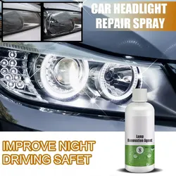 Headlight Restorer Lamp Renovation Agent Polishing Kit Repair Yellowed Oxidized Cracked Blurried Light Scratched Car Care NO.8