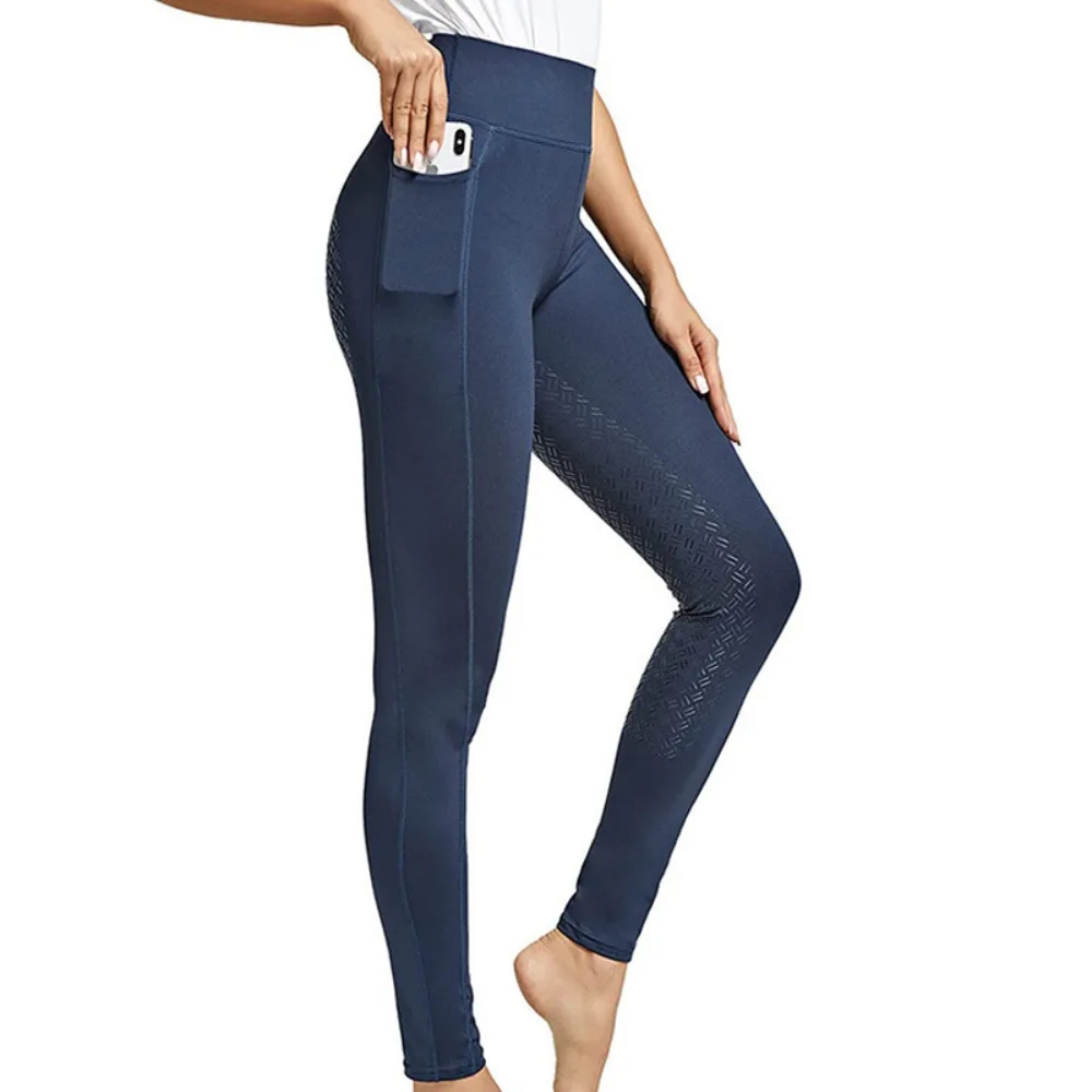 

Casual Women's Equestrian Pants Sportswear High Waist Tight Stretch Slimming Silicone Non-slip Equestrian Pants