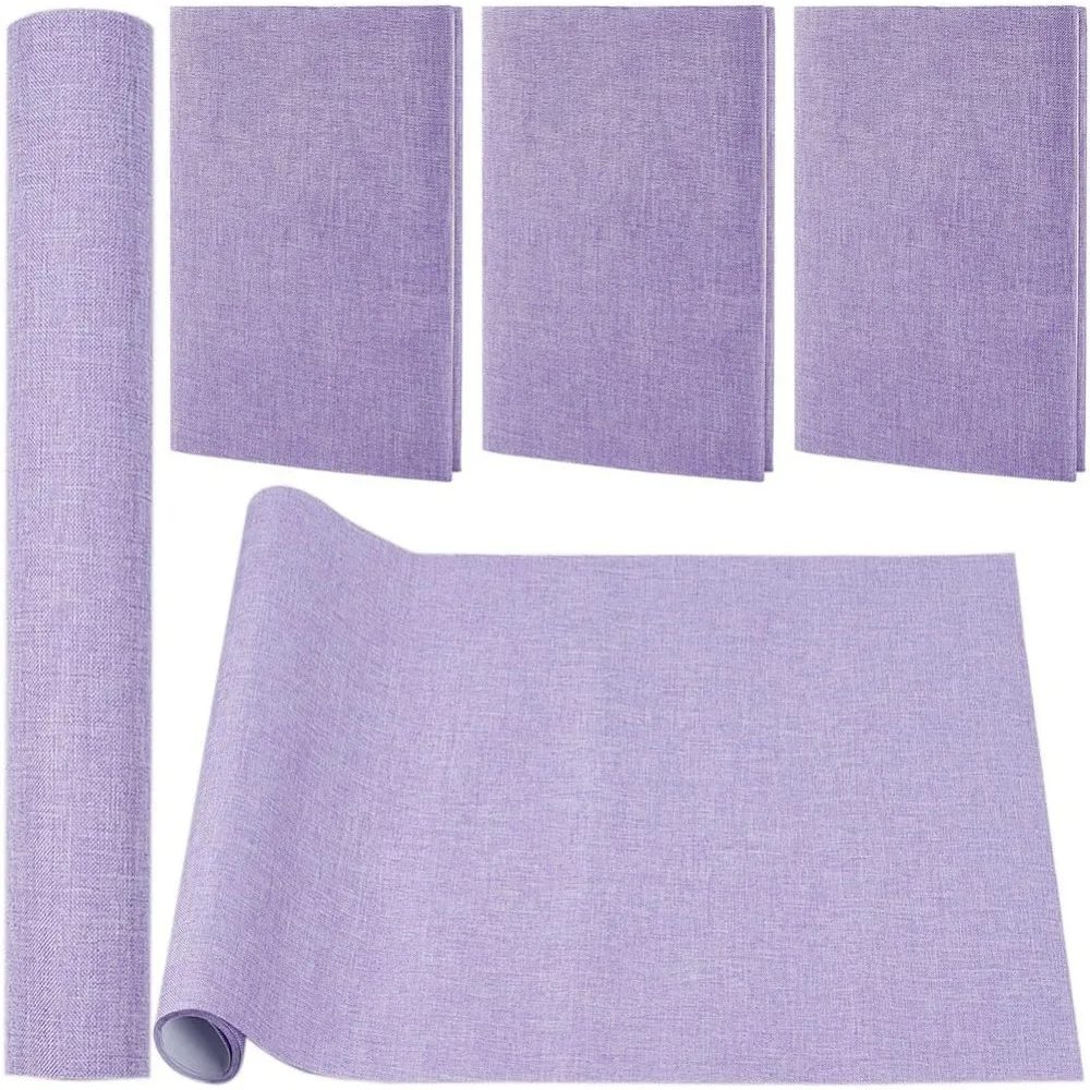 

51 x 11.8" Linen Book Cloth Lilac for Books Binding Fabric Surface Paper Backed Bookcover Densely Woven Cloth Books making kit