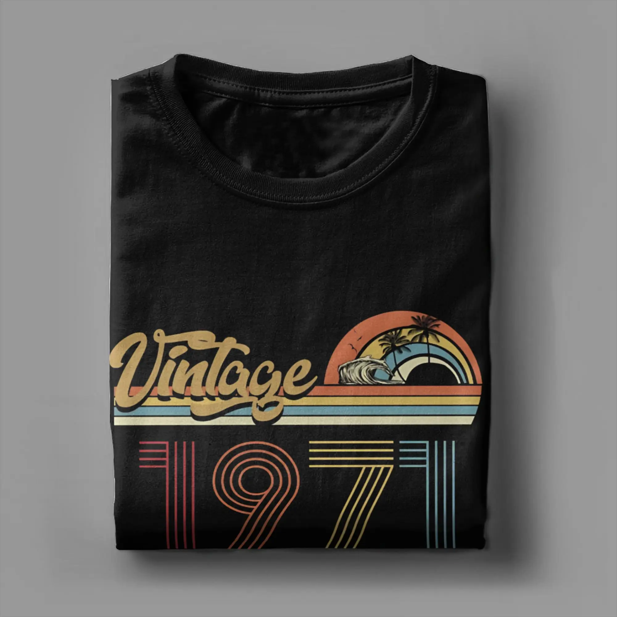 Camiseta vintage 1971, edição limitada, masculina, feminina, algodão puro, camiseta engraçada, gola redonda, 55 anos de aniversário, roupas plus size