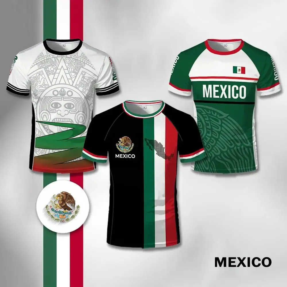 2026 New Mexican Soccer Jersey ,Mexico Aztec Calendar Style Jerseys, Soccer Lover Gift, 2026 V-Neck Football Jersey for Fans