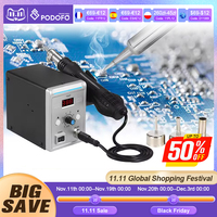 Podofo 700W Soldering Station 2in1 480 °C Hot Air Rework and Soldering Iron Station LED Display Solder Iron Welding Repair Tool