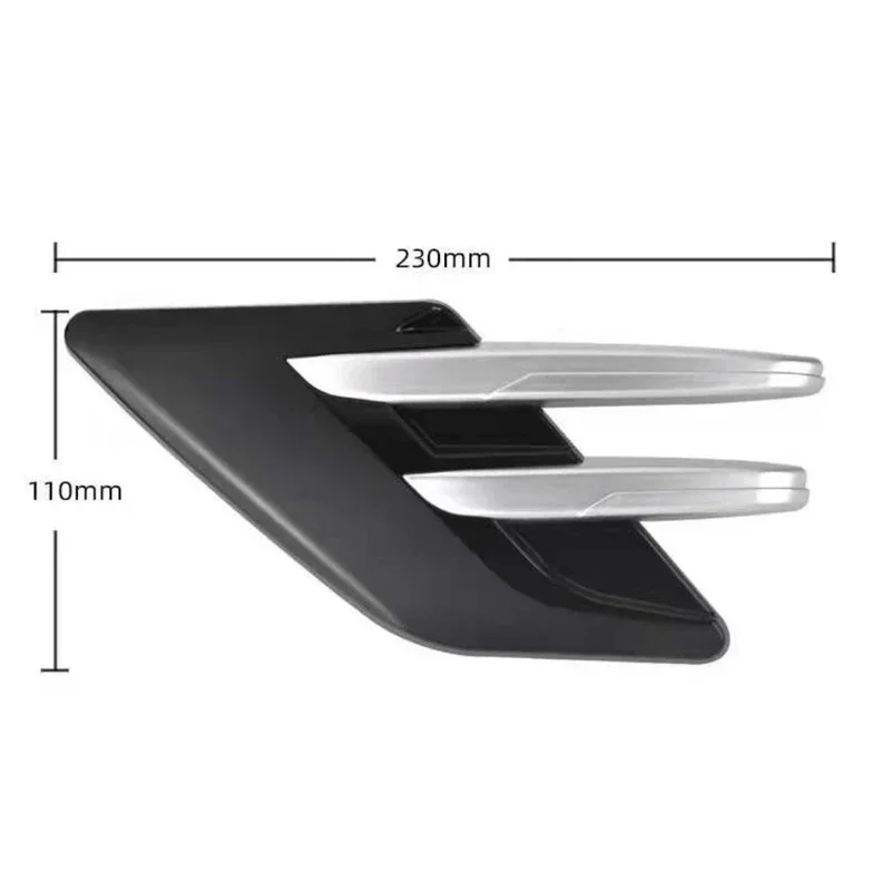 Universal ABS Car Air Vents Bonnet Decorative Stickers Side Shark Gills Simulation Exterior Modification Decorations