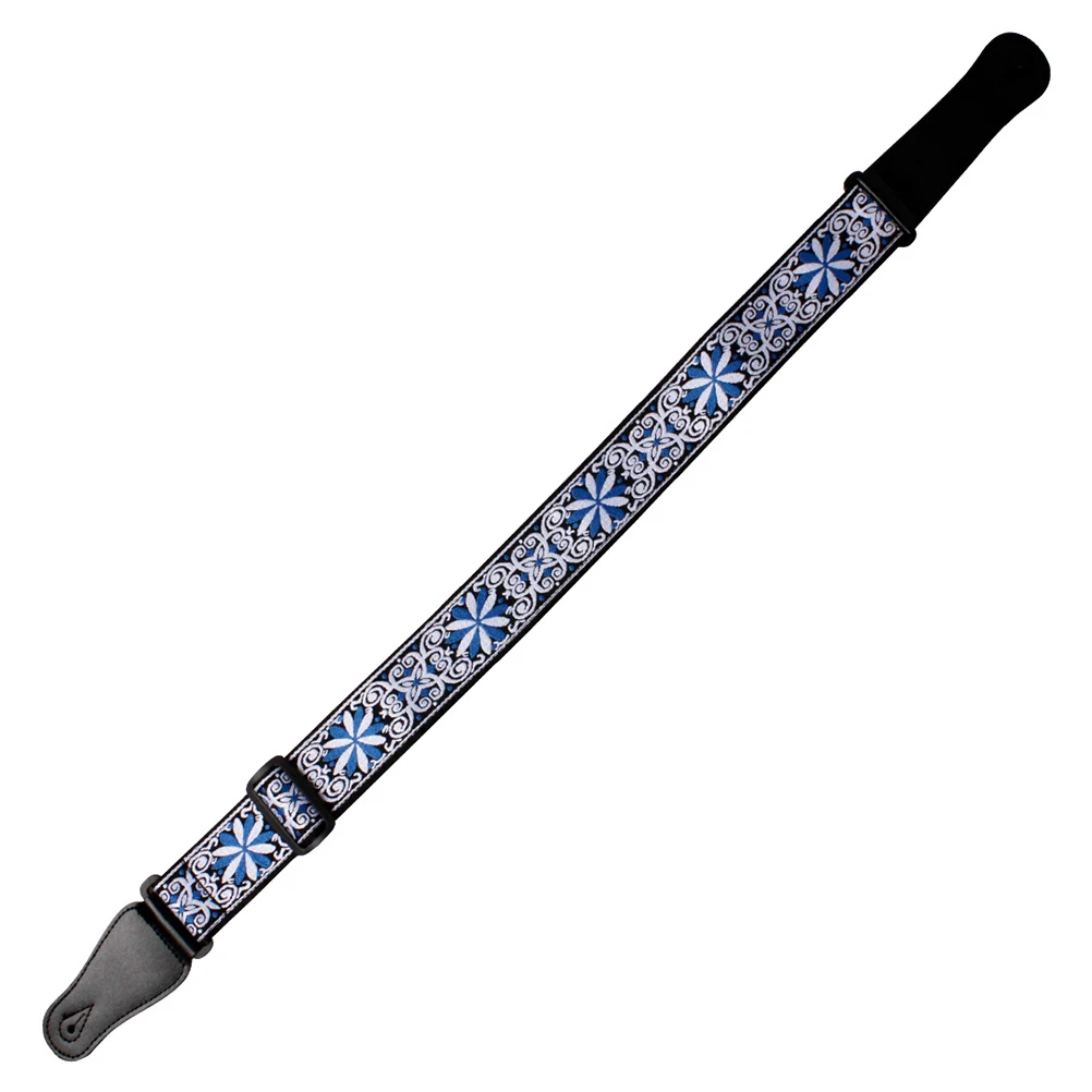 

Guitar Strap Thickened Adjustable Length Embroidered Patterns Flowers Performance Shoulder Belt Replacement