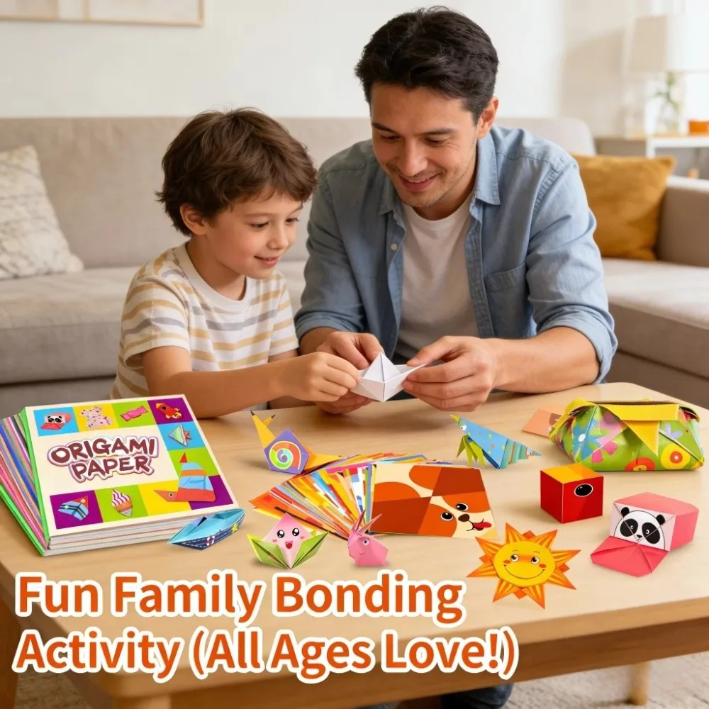 

Набор для творчества Оригами: 54 листа бумаги для поделок, DIY-набор для рукоделия, цветные бумаги для детей и взрослых