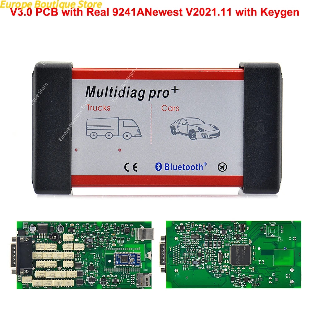 2026 Multidiag Pro + لوحة دارات مطبوعة واحدة TCS Pro الماسح الضوئي V2021.11 Keyen Bluetooth Obd2 الماسح الضوئي للسيارات والشاحنات أداة تشخيص #1