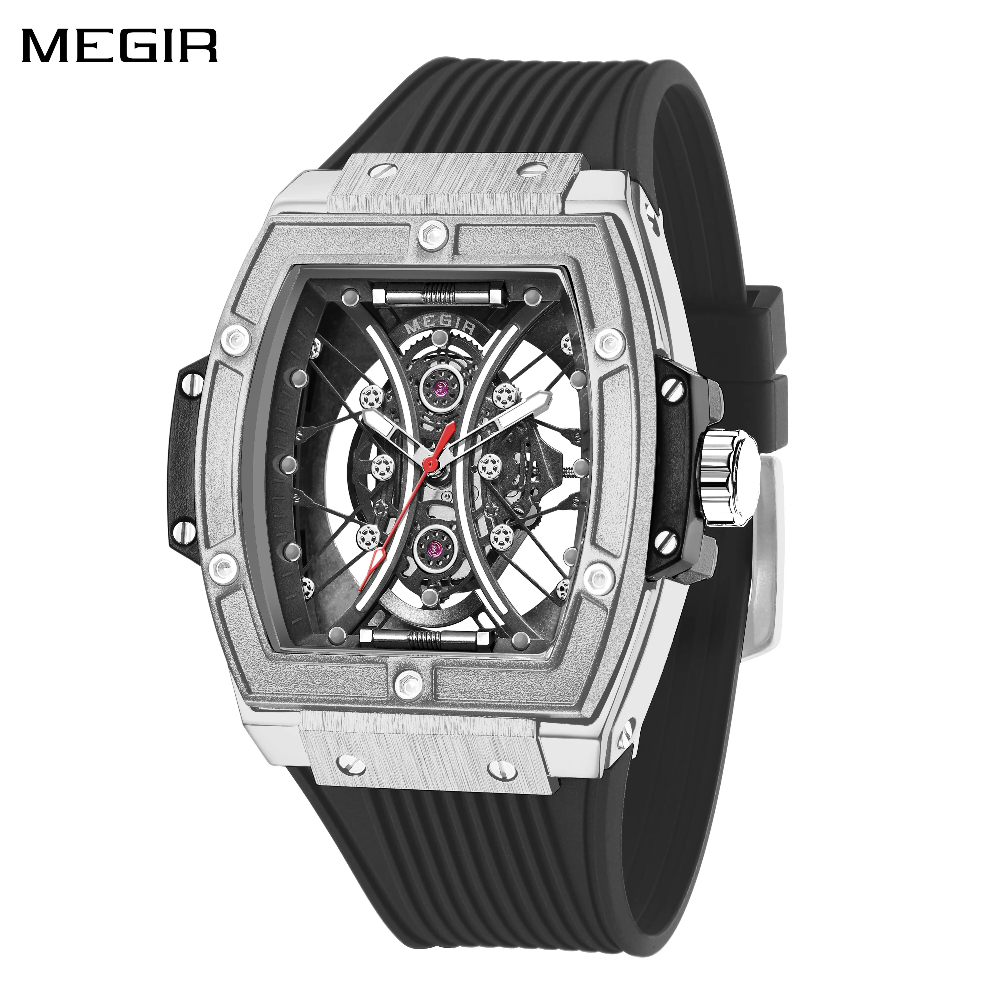 MEGIR Watch for Men Luxury Sports Military Watches Waterproof Quartz Wristwatch Silicone Strap Luminous Hands Clock Montre Homme