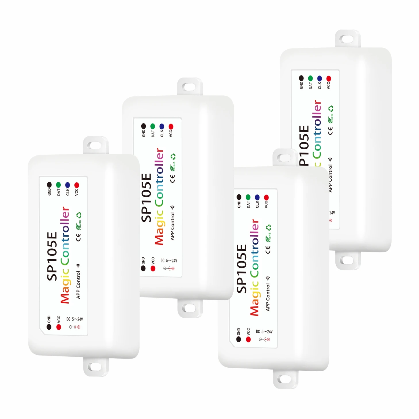 

Контроллер освещения DC5V-24V SP105E с 2048 пикселями. WS2811, WS2812B, SK6812 Светодиодные фонари RGB/RGBW поддерживают подключение Bluetooth