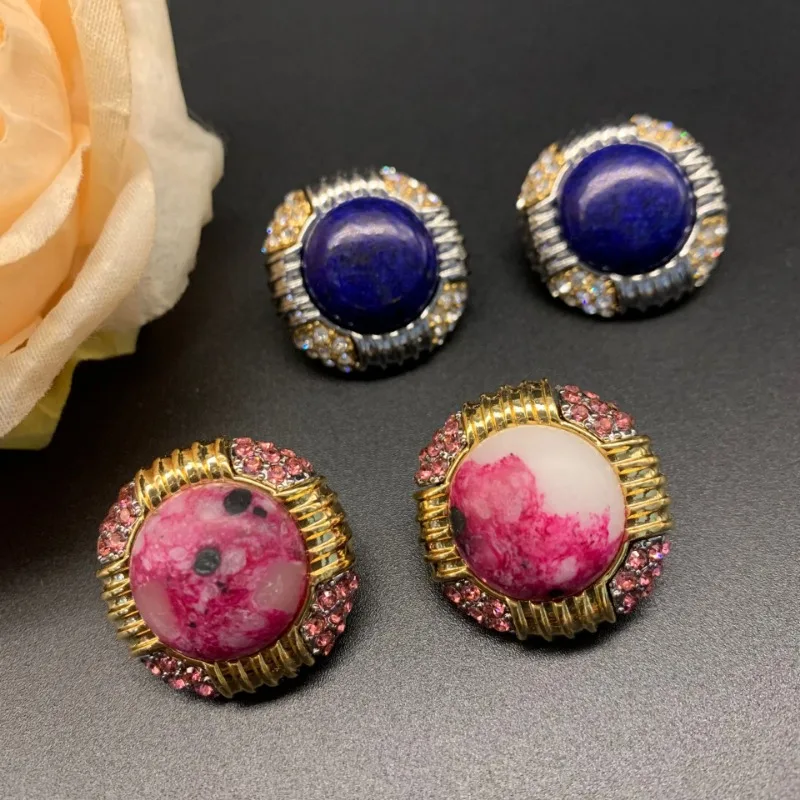 Qingdao medieval retro style geometric shape earring ear clip niche design Hong Kong style ear clip popular temperament style