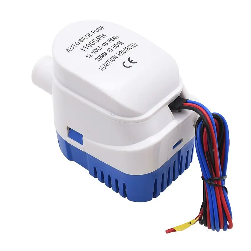 New 12V 1100GPH Bilge Pump Automatic Boat Marine Water Pump Submersible For Yacht Boat Motor Seaplane Houseboat Pump