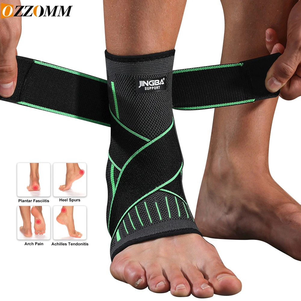 1 Stück Knöchelbandage, Kompressionsmanschette und verstellbare Träger, Sportbandagesocke, elastische Wickelunterstützung für Plantarfasziitis, Damen und Herren