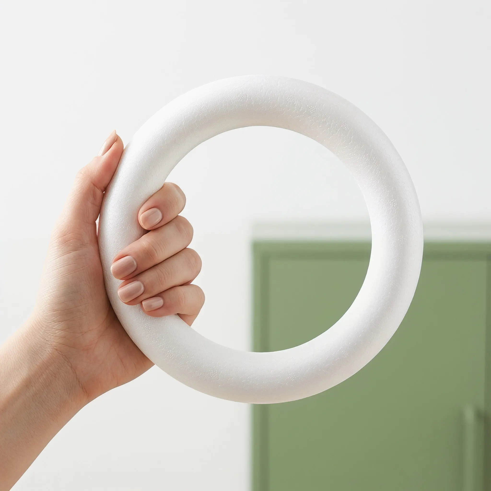 6Pcs Easy to Use Sturdy Foam Wreath Circles Round Craft Rings for DIY Floral Wreath Making Christmas Wedding Spring Decoration