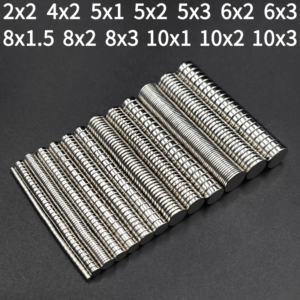 Super leistungs starker starker Magnet 2/4/5/6/8/10mm x 1/2/3/mm runde magnetische ndfeb Neodym Magnete für Kühlschrank n35 Scheiben blöcke Imane