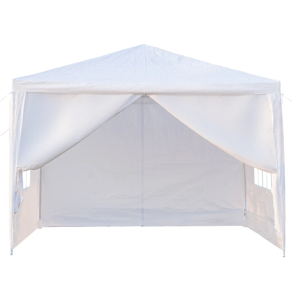 

3 x 3m Three/Four Sides Waterproof Tent with Spiral Tubes Wedding Tent Outdoor Gazebo Heavy Duty Pavilion Event US Warehouse