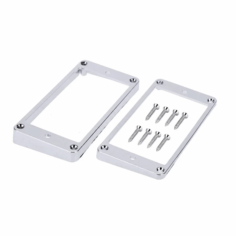 Premium Chrome-Plated Guitar Pickup Frame Polymer Material Silver Color Pickup Mounting Ring Polymer Pickup Ring Guitar Repair