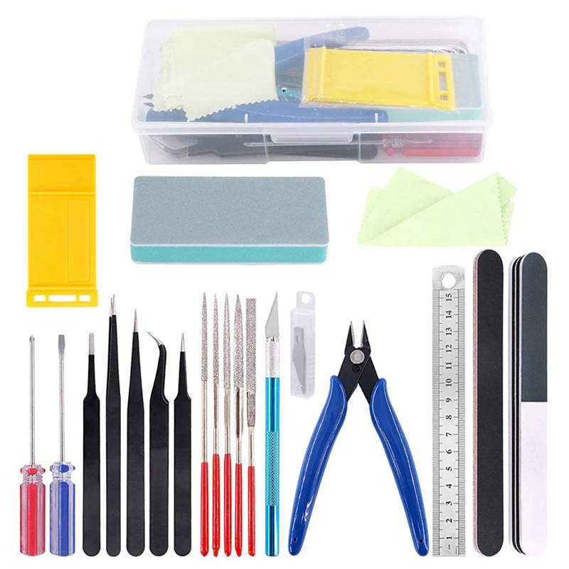 

21-Piece Model Basic Tool Kit Model Tool Kit Is Suitable For Automobile Model Making And DIY Making Tools Durable Easy To Use