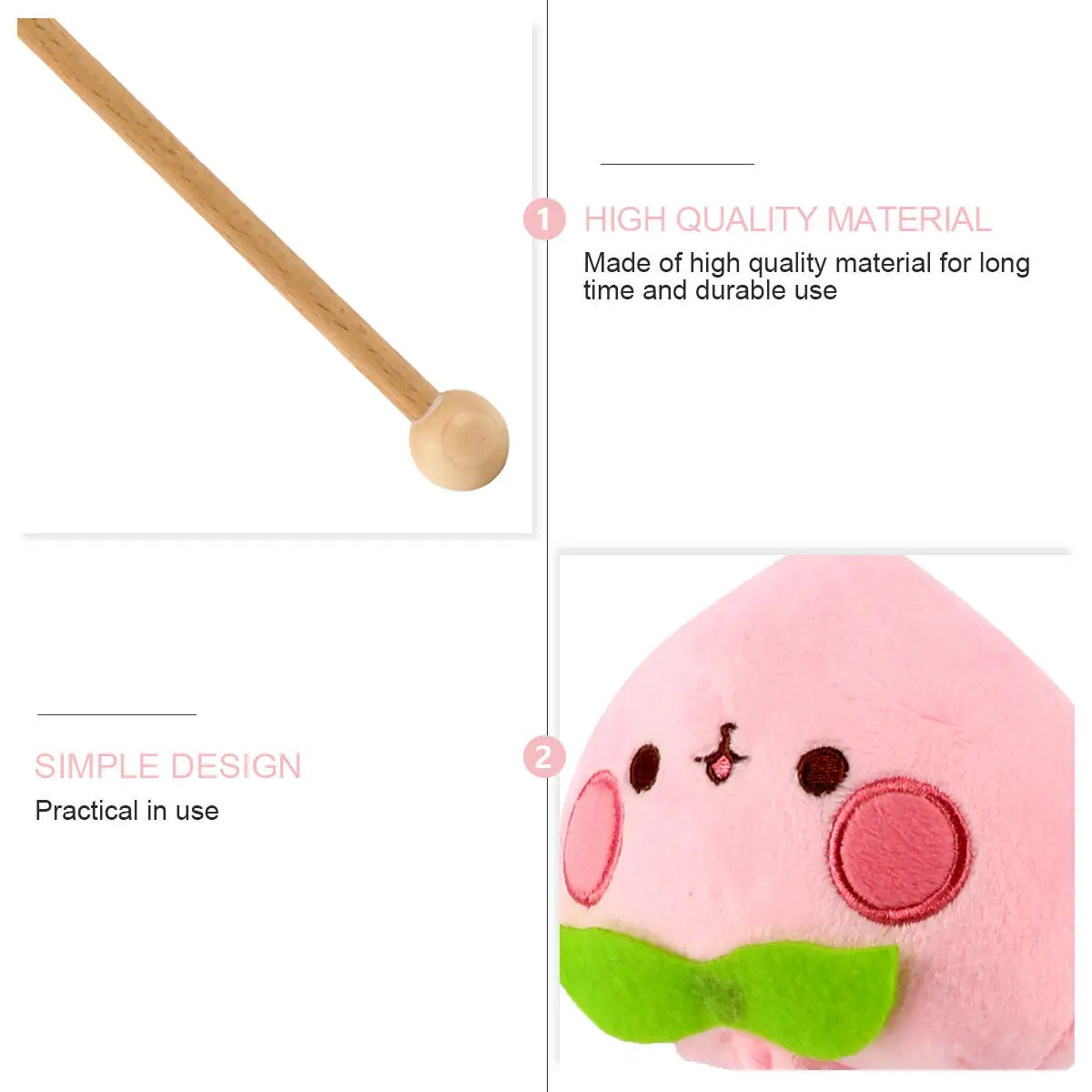 

Массажный молоток в форме мультяшного персонажа для снятия боли в спине, портативный, с деревянной ручкой, ручной массажер-палка для офисных работников и студентов