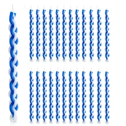 1PC White and Blue Braided Candle Havdalah Candle Lighting Shabbat Candles DIY Handcrafted Candles Judaica Gift