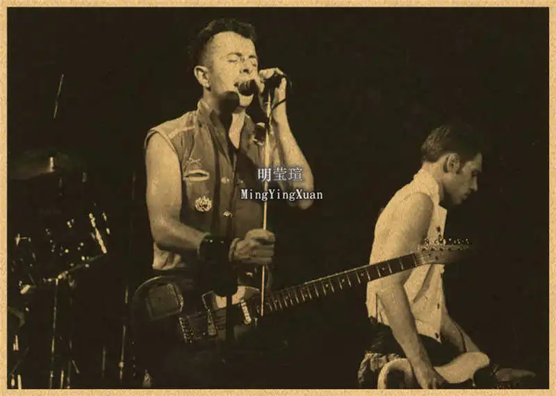 The Clash ROCK Prints Kraft Paper Posters Vintage Home Room Bar Cafe Music Club Decor Aesthetic Art