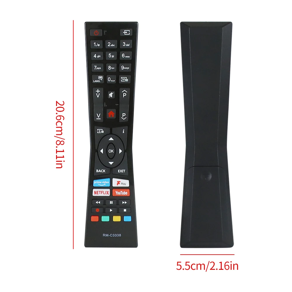 RM-C3338 RC43101P Remote Control Replacement for JVC Smart 4K LED LCD TVs LT-24C680 LT-24C685 LT-32C695