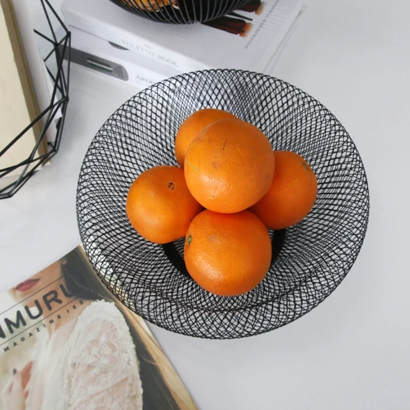 Metal Fruit Vegetable Storage Bowls Kitchen Egg Baskets Holder Nordic Minimalism Platos De Cerámica Snack Plate Plates Ceramic