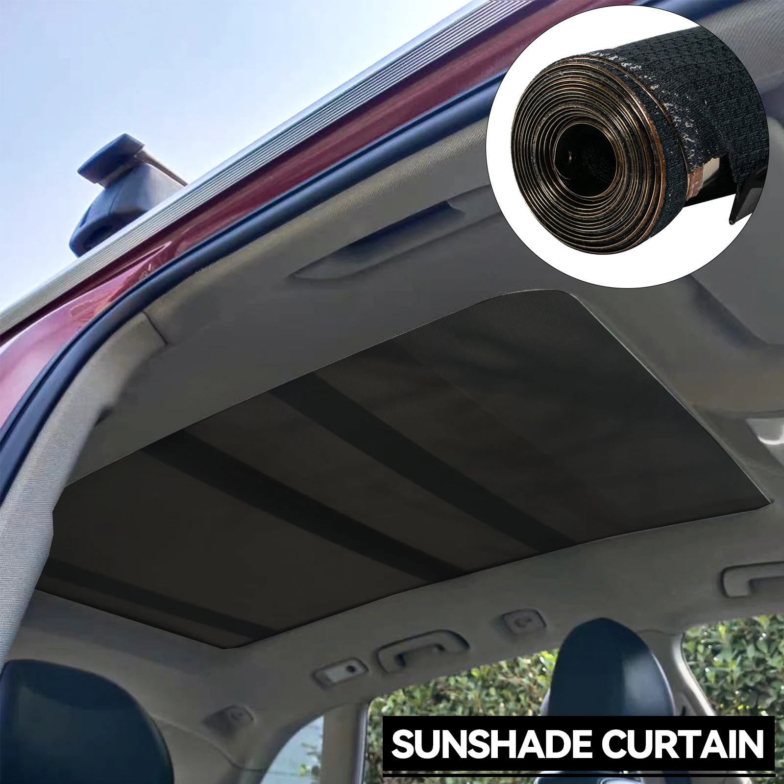 Car Sunroof Sunshade Curtain Cloth Cover Roller Assembly For Audi Q5 VW Sharan Tiguan Golf Passat Variant Skoda Seat 1K9877307B