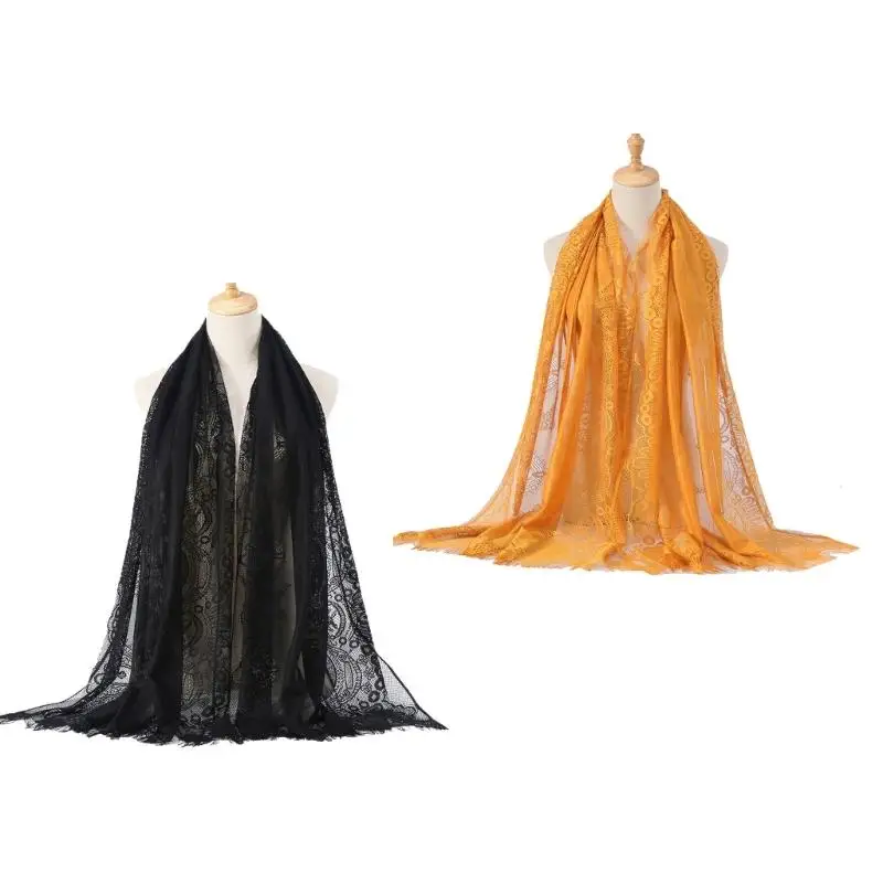 

31BB Sheer Lace Scarf Elegant Women Shawl Wrap for Wedding Guest Formal Occasion Wear