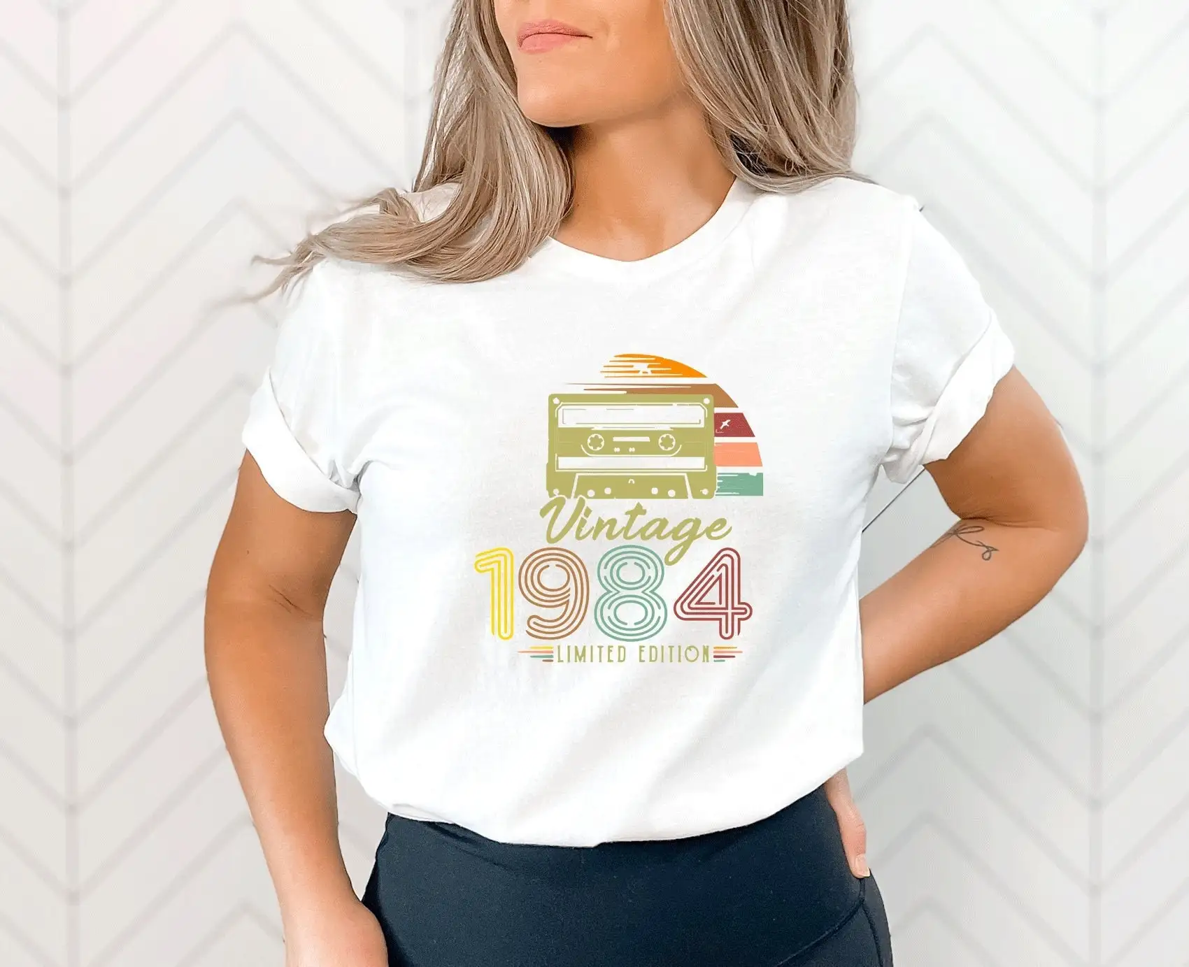 

Футболка на день рождения 1984 года, винтажная футболка в стиле ретро 40 года, сказочная 40 для