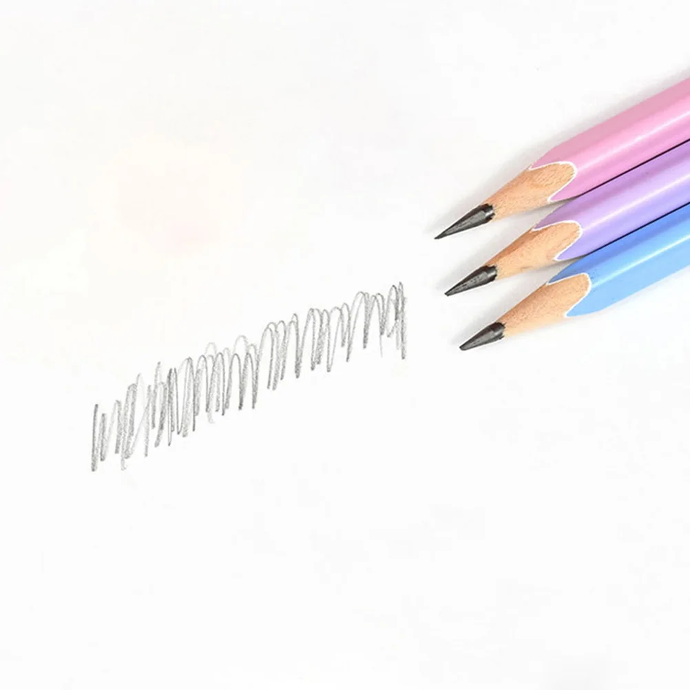 

3Sets Healthy Materials Triangle Pencils Standard Students Pencils with Sharpners School Writing Stationery Comfortable Grip