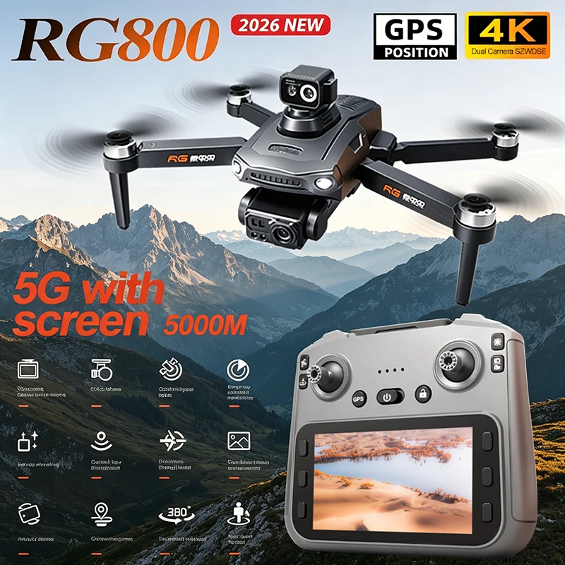 

RG800 MAX GPS Drone Professional 8K Camera Aerial FPV Brushless Avoiding Obstacle with Screen Remote Control Quadcopter Dron Toy