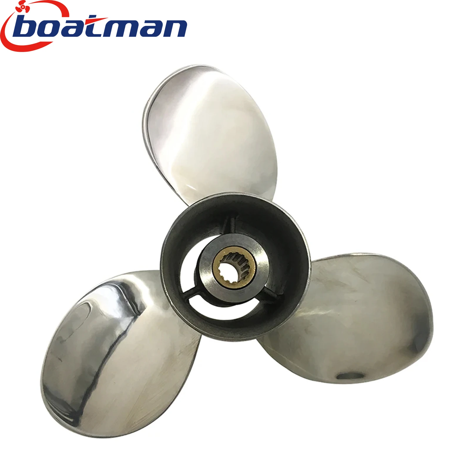 

765176 Boat Outboard Propeller 10x11 Match with Evinrude&Johnson Engines 20 & 25 HP 3 Blades Stainless Steel 14 Spline Tooth