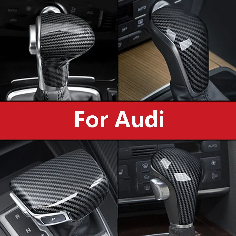 

Carbon Fiber ABS Gear Lever Shift Knob Cover Trim Car Accessories Auto For Audi A3 A4 A4L A5 A6 A6L A7 Q2L Q5 Q5L Q7 Q8 S3 S6 S7