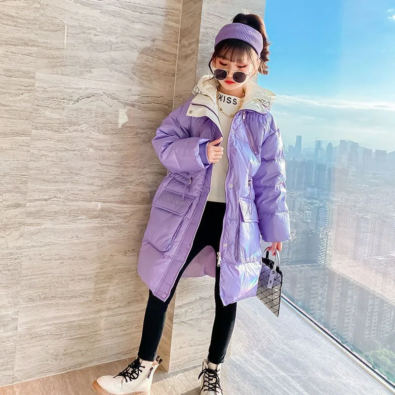 Girls Down Coat Overcoat Jacket Windbreak Outerwear 2024 Perfect Thicken Winter Warm Snowsuits Christmas Gift Children's Clothin