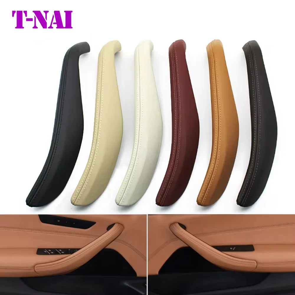 Car Interior Front Rear Left Right Door Handle Leather Outer Cover For BMW 5 Series G30 G31 M5 F90 2018 2019 2020 2021 2022 2023