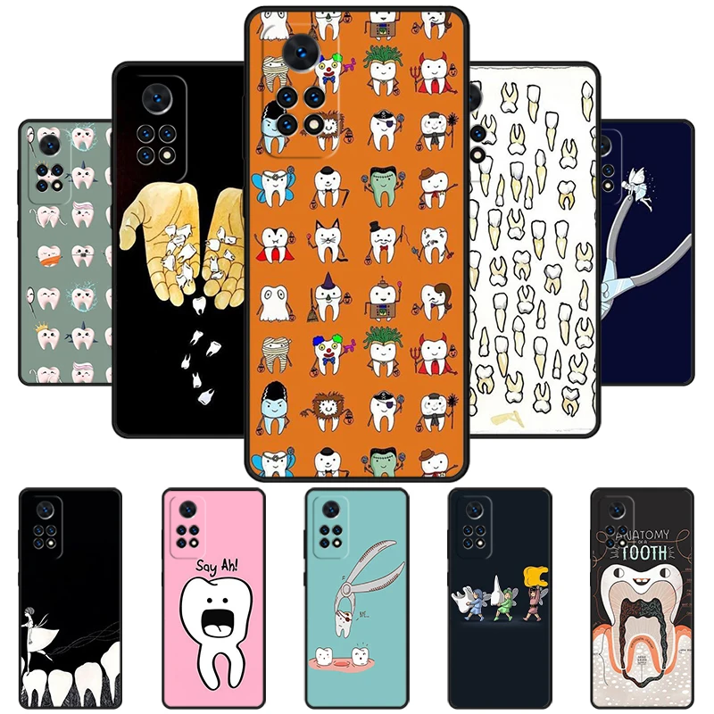 Funny Tooth Dental Assistant Dentist Life Phone Case For Redmi Note 11 EPro 11S 10T 9S Promax 8 Pro Xiaomi 11 12X 12S Cover