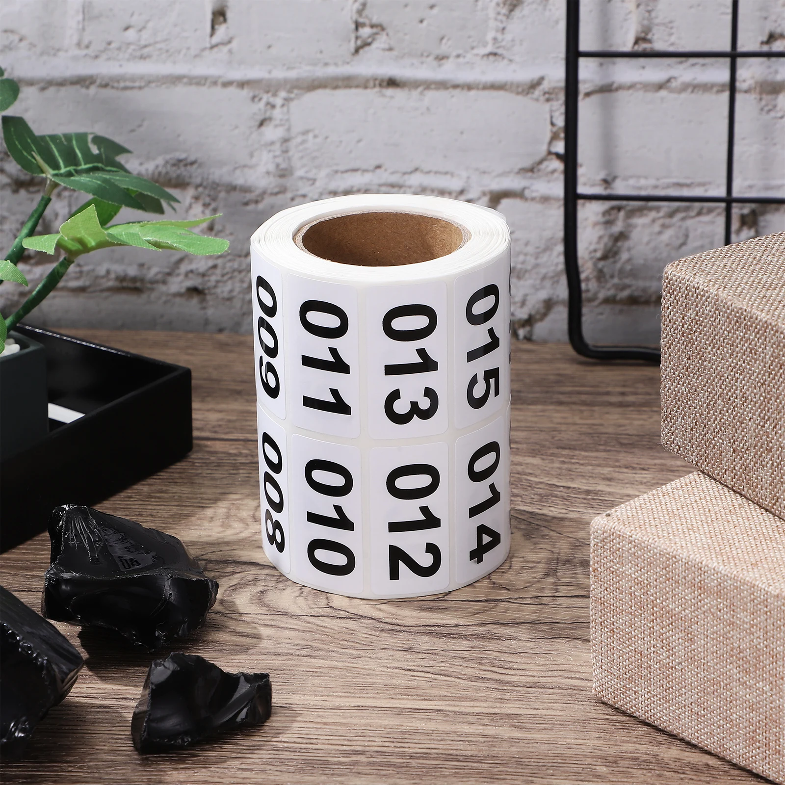 

1 Roll Number Label Stickers Strong Adhesive Removable Easy Apply for Home Office Storage Sorting System Useful Number Pasters
