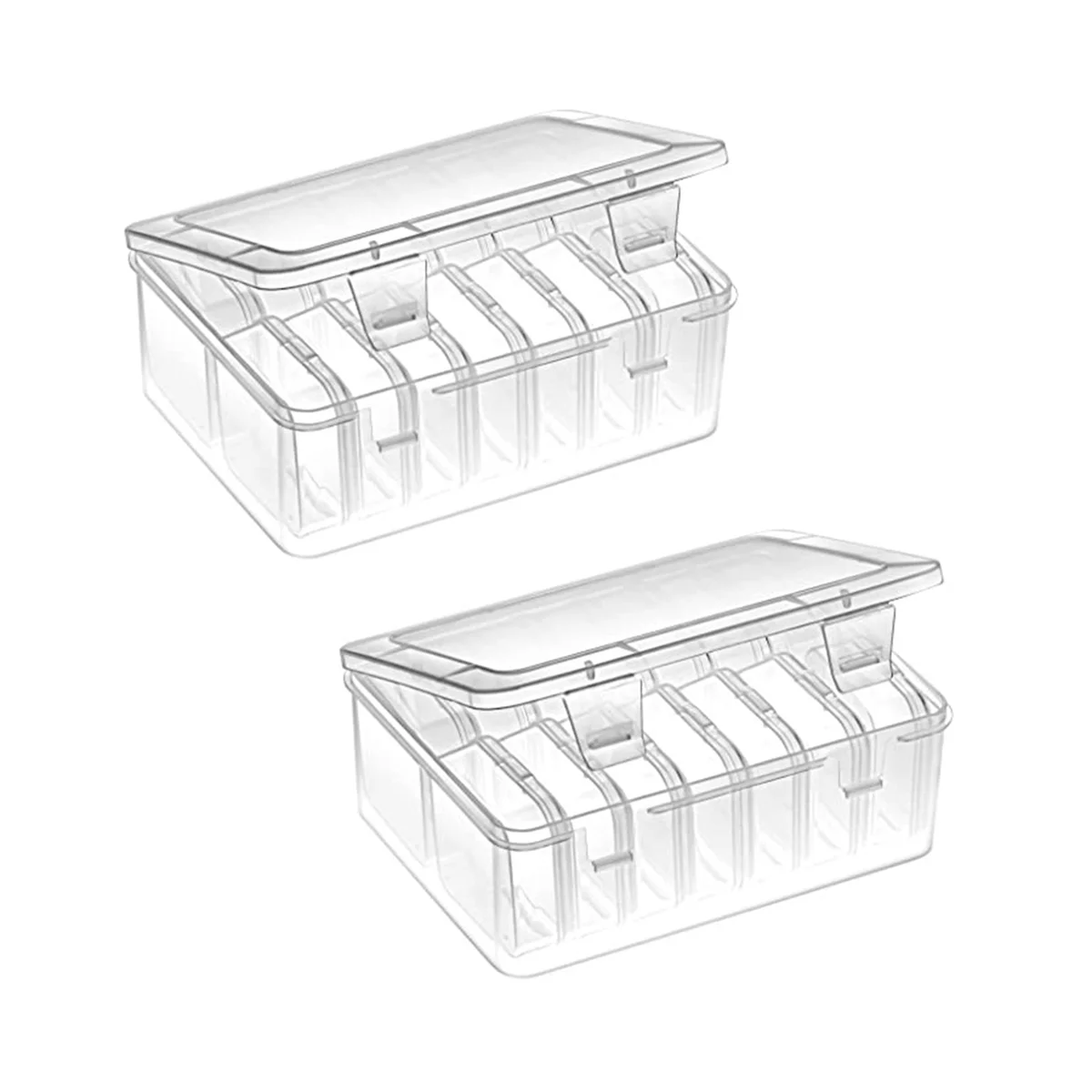 

Small Bead Organizer Plastic Storage Cases Storage Containers Transparent Boxes Hinged Lid Rectangle Clear Craft